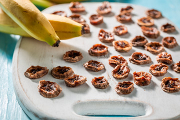 Enjoy your sun dried banana as a sweet snack
