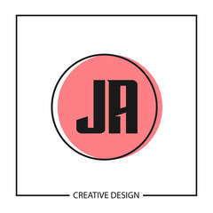 Initial Letter JA Logo Template Design