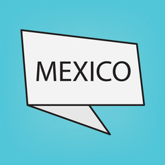 Mexico word on a sticker- vector illustration