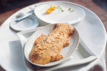 sea bass baked in black salt
