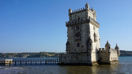 tower of belem in lisbon in portugal