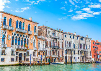 Buildings and Boats Along Venice Canal