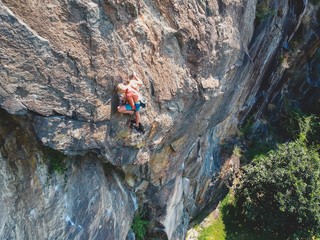 climber on a rock