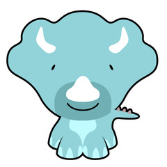 Isolated cute dinosaur cartoon character. Vector illustration design