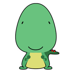 Isolated cute dinosaur cartoon character. Vector illustration design