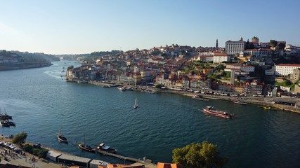 colorful houses of porto at the douro river