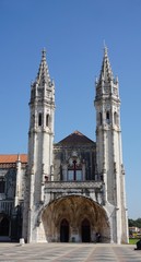 Fototapeta na wymiar old Jerónimos Monastery of belem near lisbon