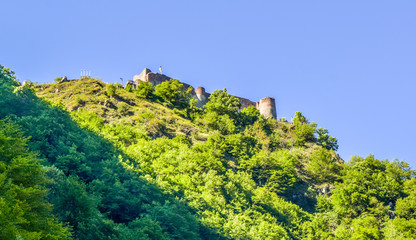 Fototapeta na wymiar The Poenari Fortress.