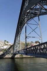 dom luis bridge over the douro river in porto