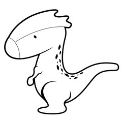 Isolated cute dinosaur cartoon character. Vector illustration design