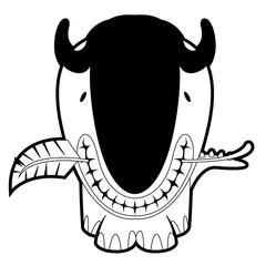 Isolated cute dinosaur cartoon character. Vector illustration design