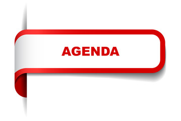 red vector banner agenda
