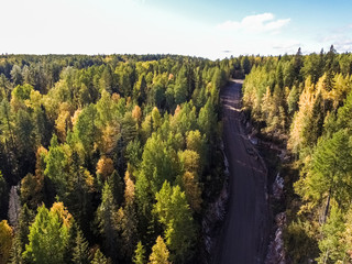 Pinega. Golden autumn in the Russian North.