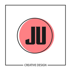 Initial Letter JU Logo Template Design