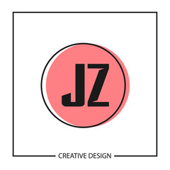 Initial Letter JZ Logo Template Design