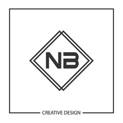 Initial Letter NB Logo Template Design