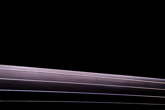 musical instrument strings close up