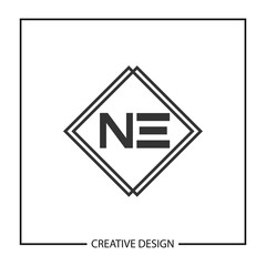 Initial Letter NE Logo Template Design