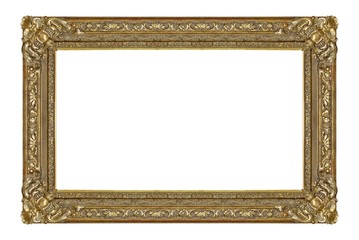 Golden frame for paintings, mirrors or photo