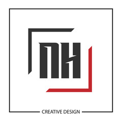 Initial Letter NH Logo Template Design
