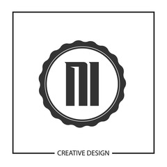 Initial Letter NI Logo Template Design