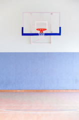 Basketball hoop cage, isolated large backboard closeup, new outd