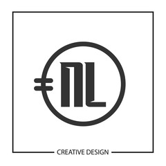 Initial Letter NL Logo Template Design
