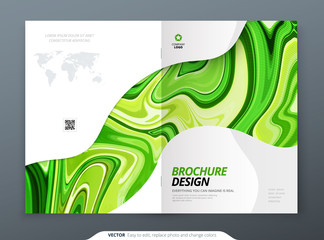 Brochure template layout design. Corporate business annual report, catalog, magazine, flyer mockup. Creative modern bright concept with marble background. Vector