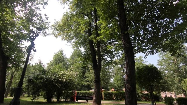 in a street park in Moscow