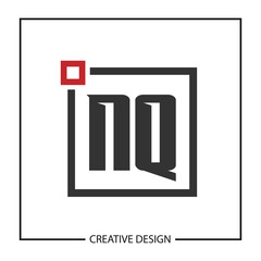 Initial Letter NQ Logo Template Design