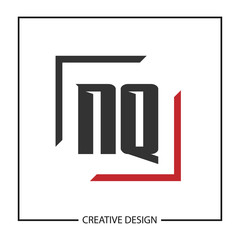 Initial Letter NQ Logo Template Design