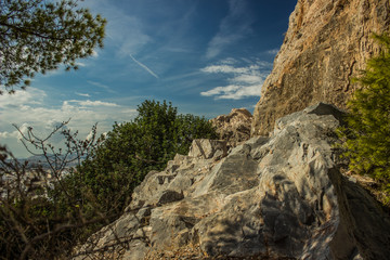 rocks and blue sky south nature landscape good place for hiking