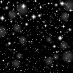 Christmas winter background with Christmas falling snowflakes. Christmas snowfall. Happy New Year card design for holiday winter Xmas decoration