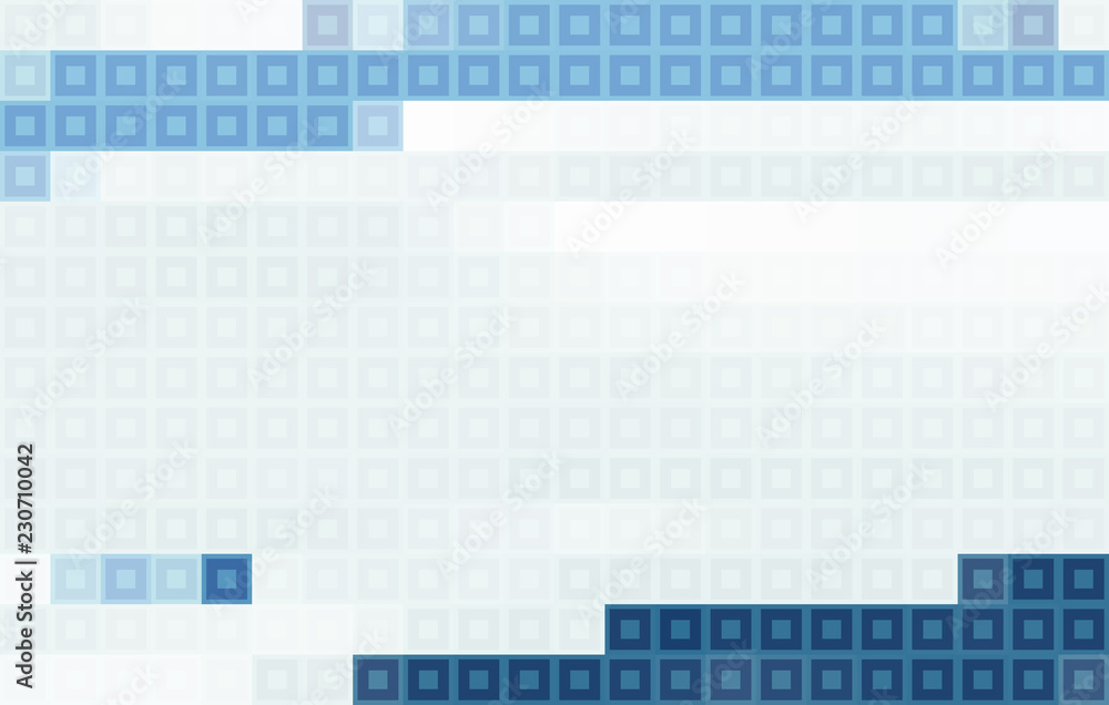 Poster Simple abstract gray and blue mosaic. Pixelated vector graphic pattern