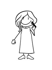 umbringen selbstmord erschießen fuck it pistole kopf schießen depressiv unglücklich mädchen weiblich frau hübsch kleid schön klein süß niedlich gemalt comic cartoon clipart design