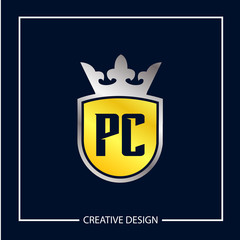 Initial Letter PC Logo Template Design