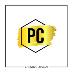 Initial Letter PC Logo Template Design