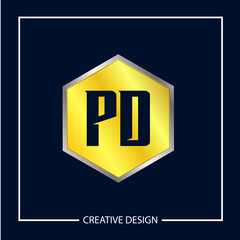 Initial Letter PD Logo Template Design
