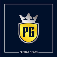 Initial Letter PG Logo Template Design