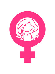 symbol venus zeichen mädchen weiblich frau hübsch kleid schön klein süß niedlich gemalt comic cartoon clipart design