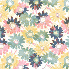 Fototapeta na wymiar Beautiful floral bouquet. watercolor floral pattern, Ditsy floral background. 