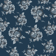 Beautiful floral bouquet.  watercolor floral pattern, Ditsy floral background. 