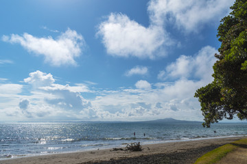 Panoramic View of Murrays Bay Beach Auckland New Zealand