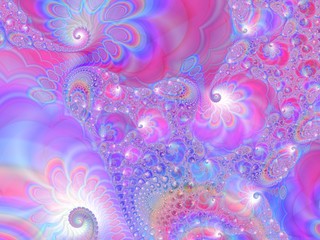 Fototapeta premium Firebird Foenix Feathers - Mystical Worlds Vision - Music of Spheres - Meditative Fractal Great Background 