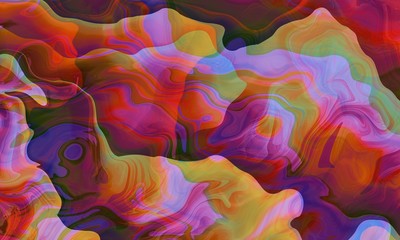 Purple Ebru or Suminagashi Art Pattern Style - Liquid Flow Marble Texture - Paints Stains and Turbulence 
