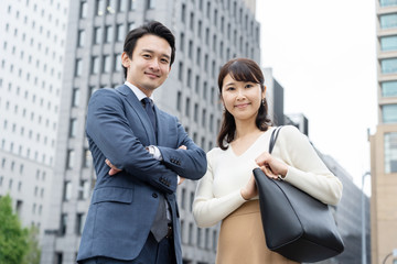 portrait of business person walking
