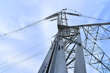 The power supply facilities of contour in the evening