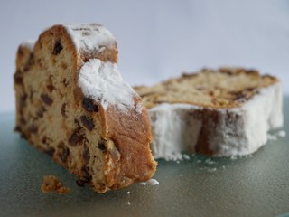 Cake-like fruit bread. Stollen