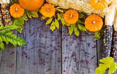 Seasonal background with fall colors used as a creative border.