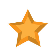 Obraz premium Isolated golden star shape icon. Vector illustration design